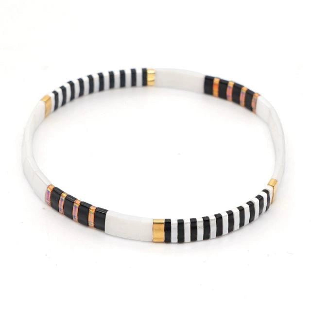 Niche Style Bohemia Ethnic Style Fashion Multi-Layer Twin Bracelet Female Tila Beads Stylish Good-looking Small Bracelet Female