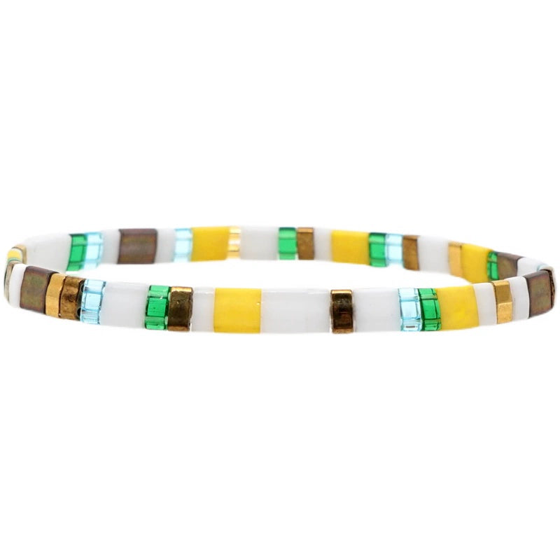 Niche Style Bohemia Ethnic Style Fashion Multi-Layer Twin Bracelet Female Tila Beads Stylish Good-looking Small Bracelet Female