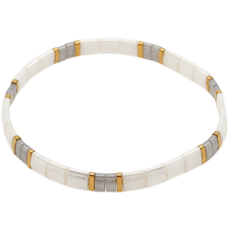 Niche Style Bohemia Ethnic Style Fashion Multi-Layer Twin Bracelet Female Tila Beads Stylish Good-looking Small Bracelet Female