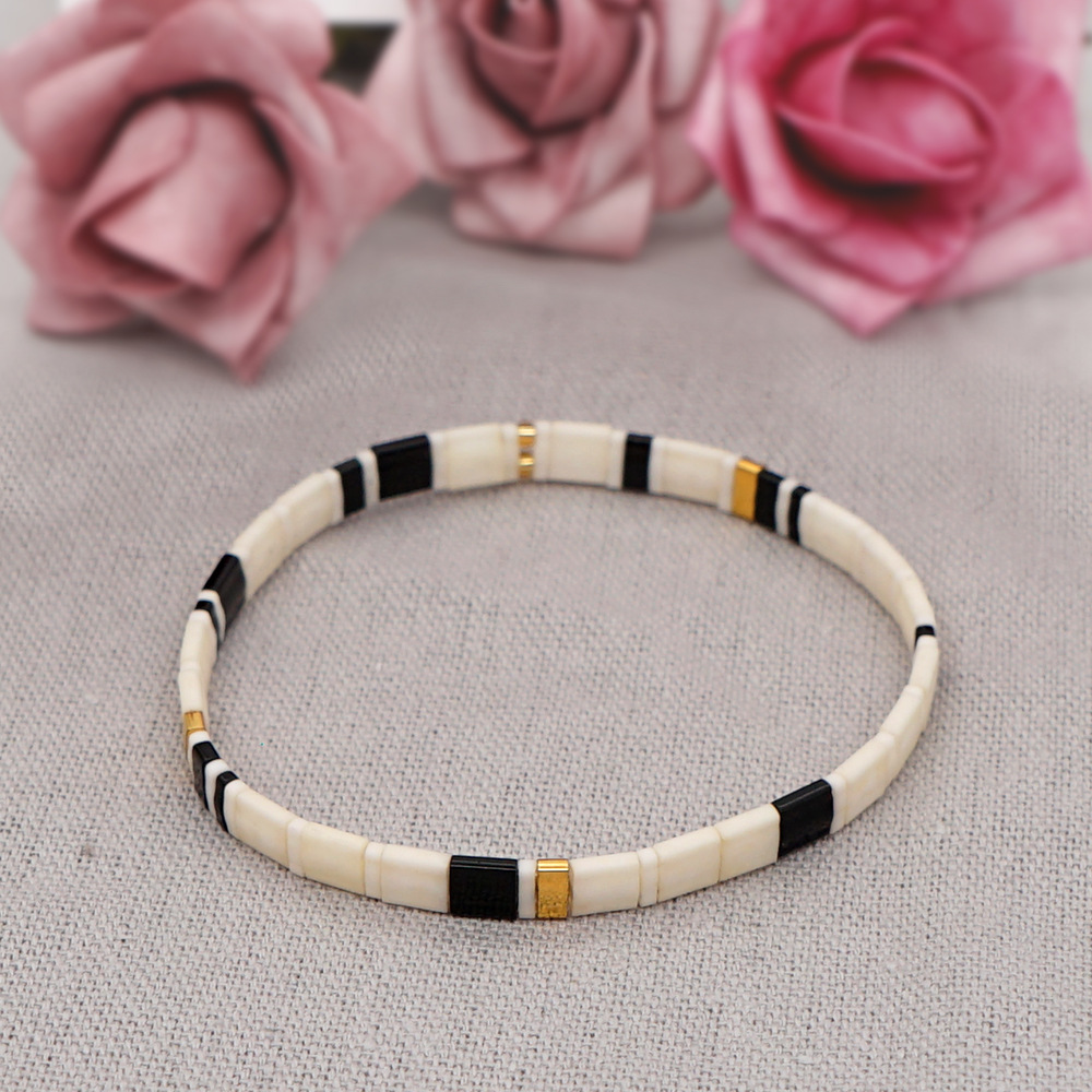 Niche Style Bohemia Ethnic Style Fashion Multi-Layer Twin Bracelet Female Tila Beads Stylish Good-looking Small Bracelet Female